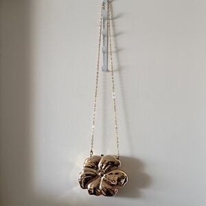 Gold Floral Chain Bag